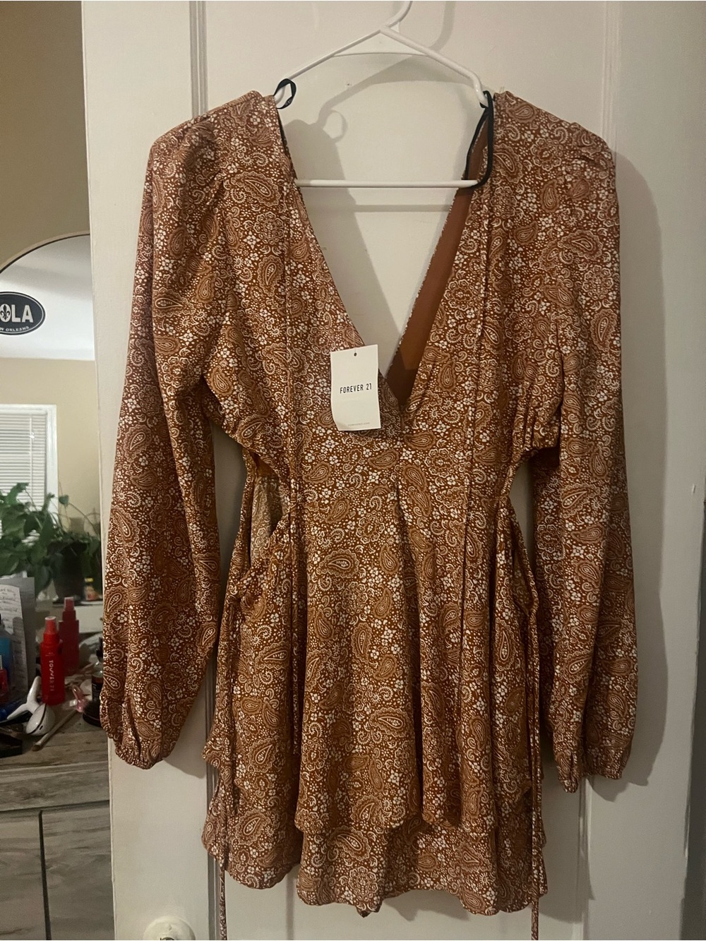 Paisley V-Neck Romper